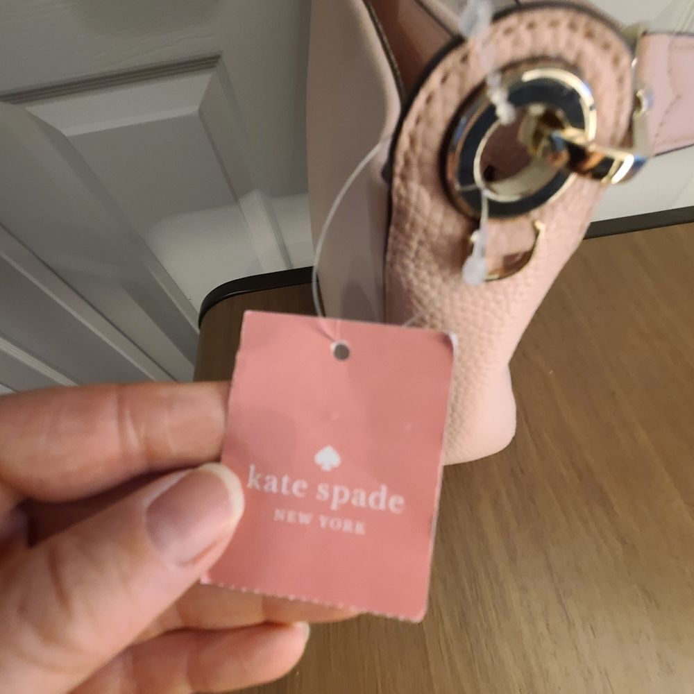 Kate Spade Lexy Shoulder Bag Rose Smoke Light Pink Leather Large Hobo K4659 NWT - Picture 5 of 9